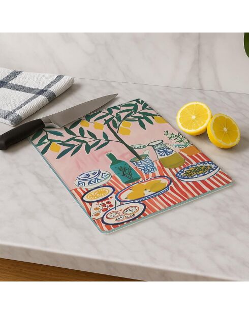 Tabla de cortar multicolor - 20x30 cm