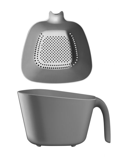 Set di 2 scolapasta a carbone