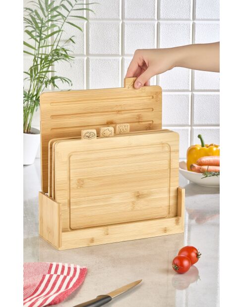 Set di taglieri in legno di bambù - 5 pezzi