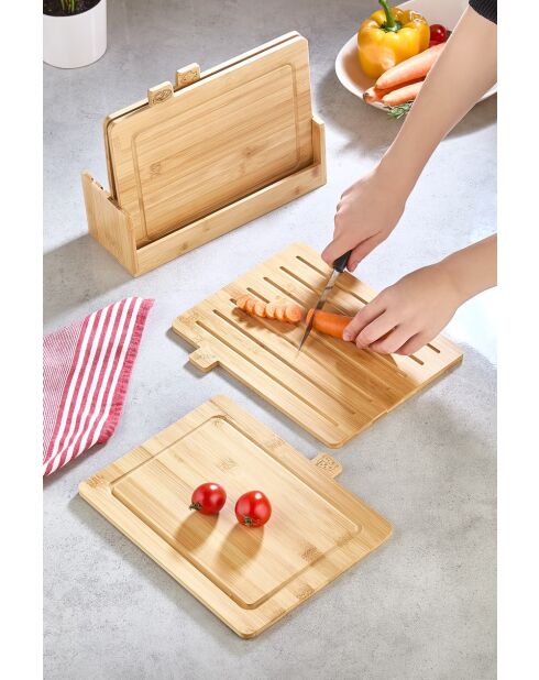 Set di taglieri in legno di bambù - 5 pezzi