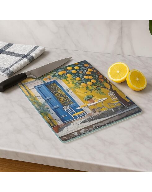 Tabla de cortar multicolor - 30x40 cm