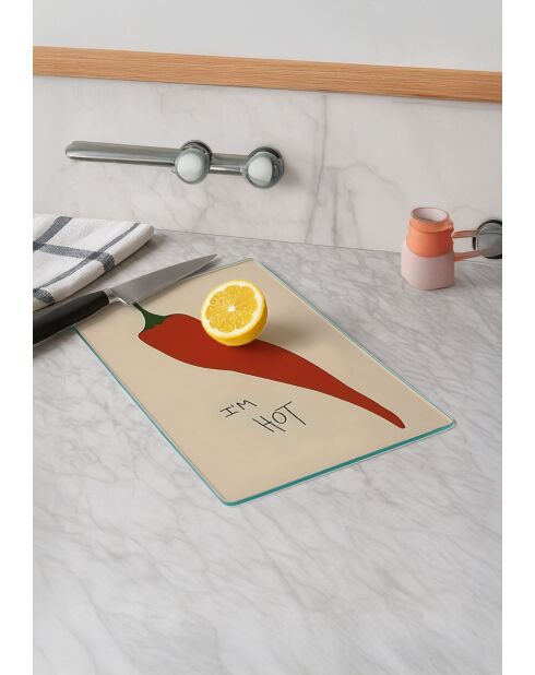 Tabla de cortar multicolor - 30x40 cm