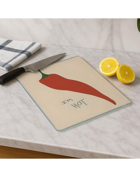 Tabla de cortar multicolor - 30x40 cm