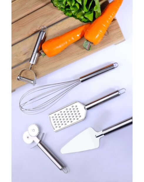 Set di 5 utensili cromati