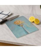 Tabla de cortar multicolor - 30x40 cm