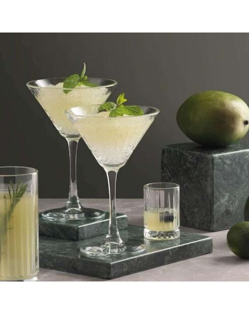 Set di 4 bicchieri da martini trasparenti