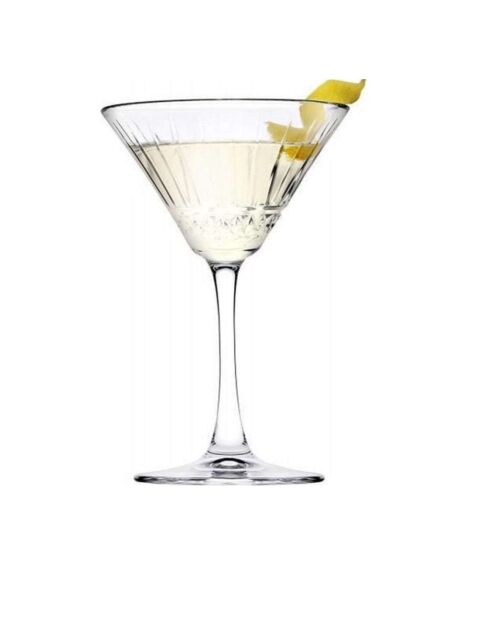 Set di 4 bicchieri da martini trasparenti