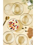 Ensemble de 6 bols transparents - D.15 cm