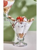 Lot de 2 coupes à glace en verre transparentes - 180 ml