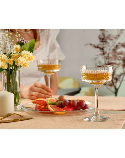 Lot de 4 verres à martini transparents - 260 ml