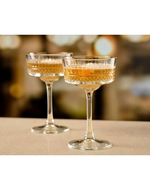 Lot de 4 verres à martini transparents - 260 ml