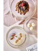 Set di 3 piatti trasparenti per la presentazione degli alimenti