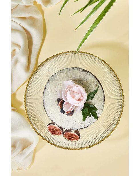 Piatto da portata trasparente - D.28 cm