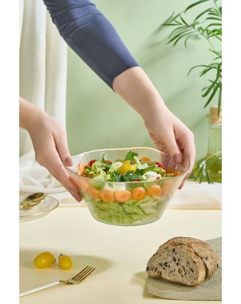 Saladier en verre transparent - D.21 cm