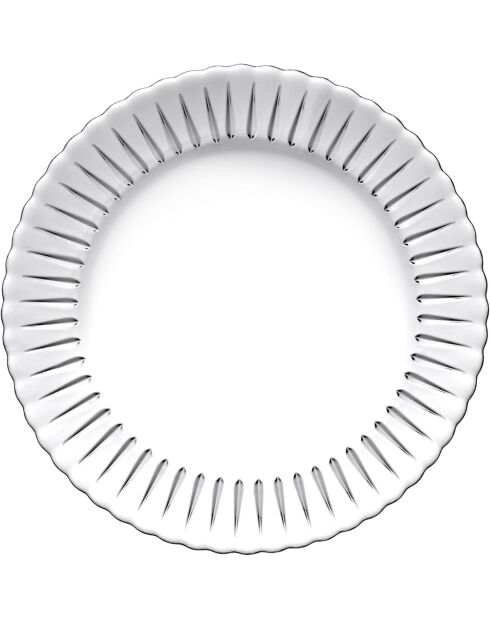 6 piatti in vetro trasparente - D.16 cm