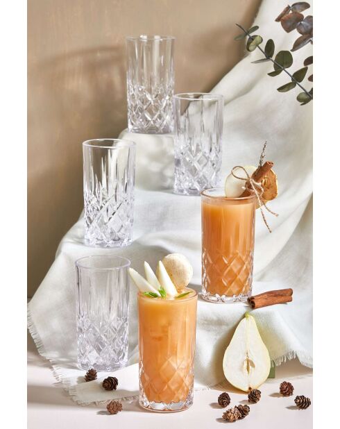 Lot de 6 verres transparents - 420 ml