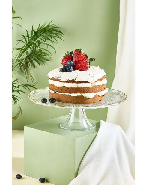 Piatto da portata trasparente per dolci - 28 cm