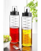 2 transparante oliedispensers - 500 ml