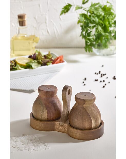 Set saliera e pepiera in legno - 2 pezzi