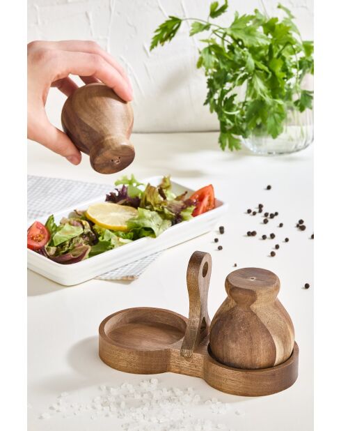 Set saliera e pepiera in legno - 2 pezzi