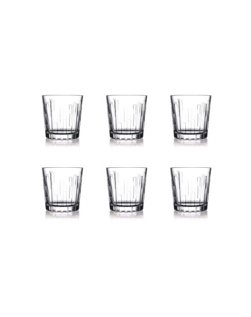 Lots de 6 verres à whisky transparents - 300 ml