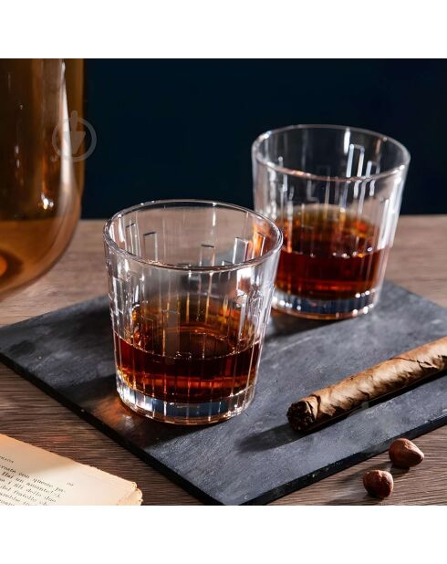 Lots de 6 verres à whisky transparents - 300 ml