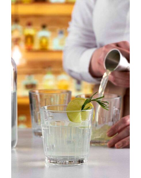 Lots de 6 verres à whisky transparents - 300 ml