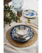 Servizio da tavola bianco/blu - 24 pezzi