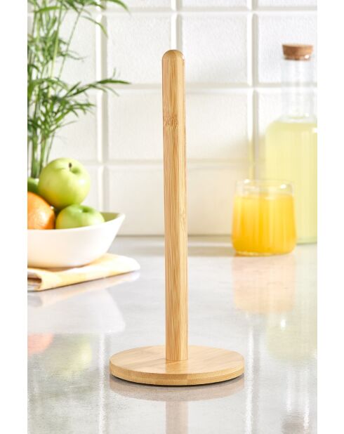 Porte essuie-tout en bois - 11x11x28 cm