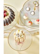 Set di 3 piatti trasparenti per la presentazione degli alimenti