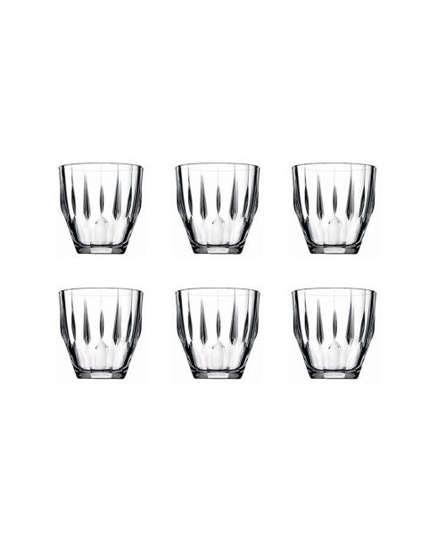 Lot de 6 verres transparents - 275 ml