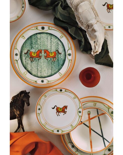 Service de table multicolore - 24 pièces