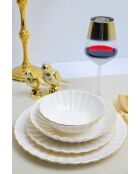 Service de table blanc/or - 24 pièces