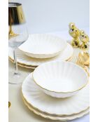 Service de table blanc/or - 24 pièces