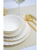 Service de table blanc/or - 24 pièces