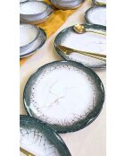 Service de table blanc/anthracite - 24 pièces