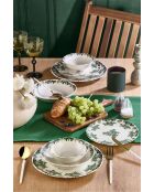 servicio de mesa caqui/menta - 24 piezas