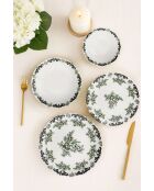 servicio de mesa caqui/menta - 24 piezas