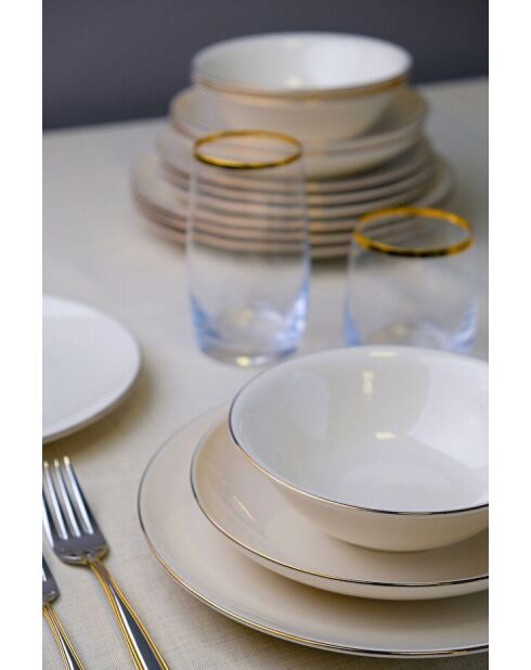 Service de table multicolore - 24 pièces