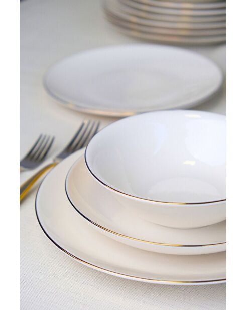 Service de table multicolore - 24 pièces