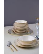 Service de table multicolore - 24 pièces