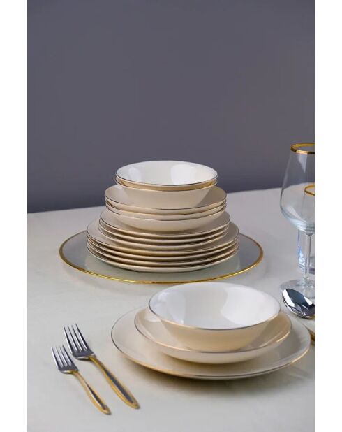 Service de table multicolore - 24 pièces