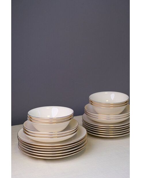 Service de table multicolore - 24 pièces