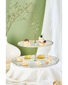 Plato transparente para galletas de doble capa - 28/21 cm