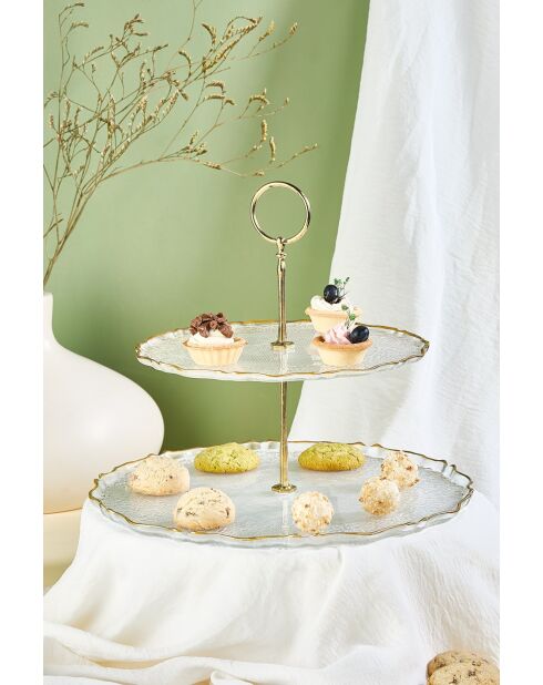 Biscottiera trasparente a doppio strato - 28/21 cm