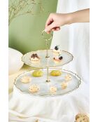 Plato transparente para galletas de doble capa - 28/21 cm