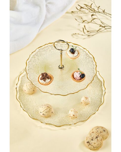 Biscottiera trasparente a doppio strato - 28/21 cm