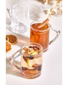 6 verres à poignée transparents - 240 ml