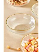 6 Bols transparents - D.15 cm