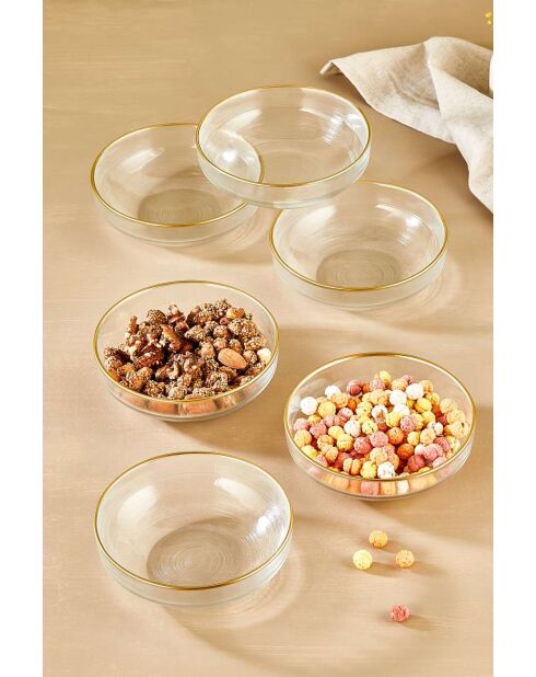 6 Bols transparents - D.15 cm